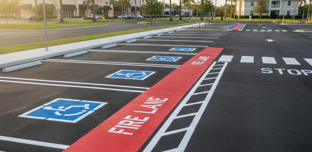 What to Expect From parking lot striping Naples
