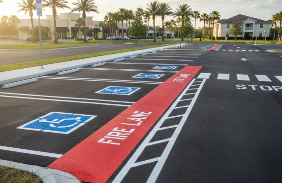 What to Expect From parking lot striping Naples