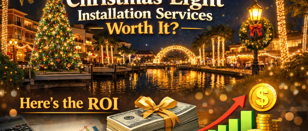 christmas light installation